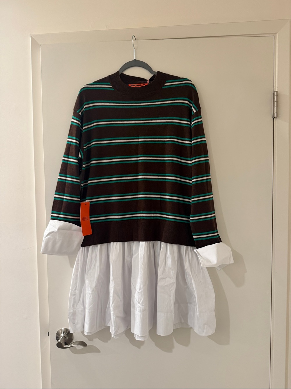 SIMONMILLER PIP POPLIN COMBO DRESS